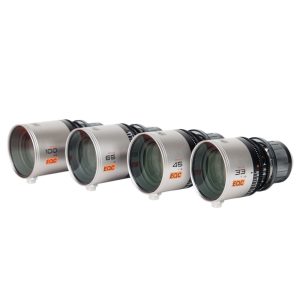 Blazar Remus 1.5x Anamorphotisches Objektivset mit vier PL-Mount-Objektiven 33 bis 100mm.
