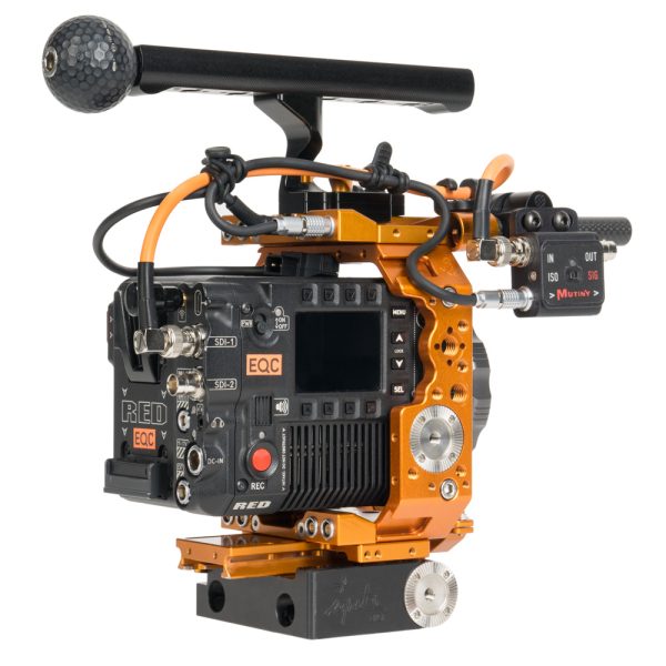 RED V-RAPTOR 8K VV Kinokamera mit Blick auf das rechtsseitige Assistant-User-Interface.