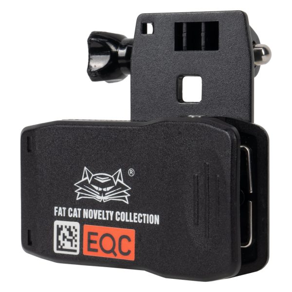Fat Cat 360-Grad-Drehklemme mit Federklammer und aufgesetztem GoPro-Halter mit Feststellschraube.