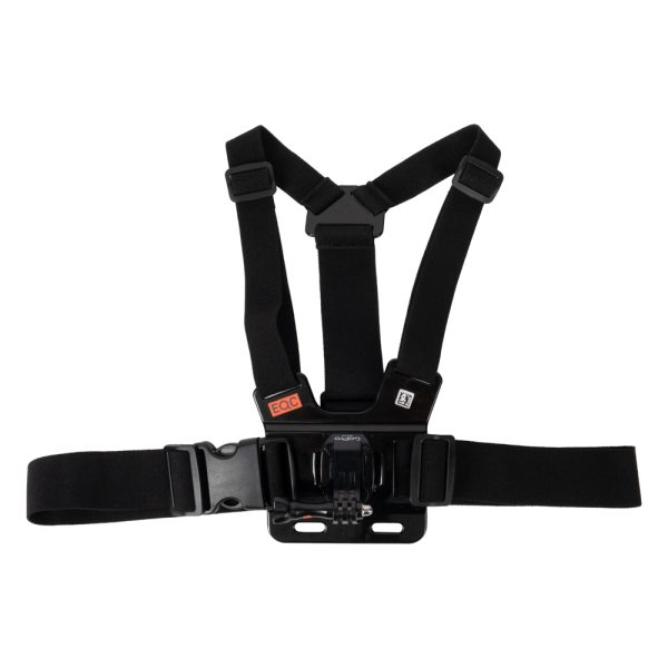 GoPro System Brustgurthalterung mit verstellbaren Schulter- und Bauchgurten und mittiger GoPro-Halterung.