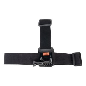 GoPro System Kopfgurt mit elastischem Kopf- und Scheitelband und vorne montierter GoPro-Halteplatte.