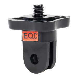 Adapter vom GoPro-System auf 1/4-Zoll-Schraube mit GoPro-Anschluss unten und Gewindeschraube oben.
