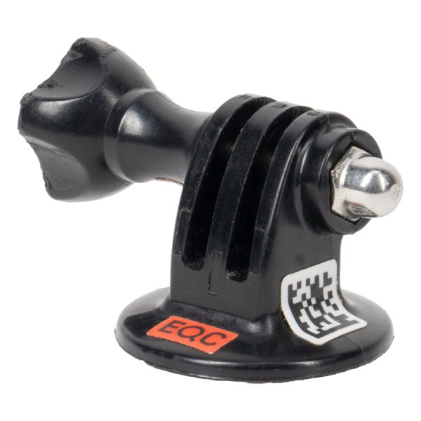Adapter vom GoPro-System auf 1/4-Zoll-Gewinde mit GoPro-Anschluss, Feststellschraube und runder Basis.