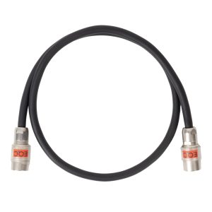 Hirose-4pM-Kabel mit 50 cm Länge und zwei 4-poligen Hirose-Steckern für die Stromversorgung von Kameras.