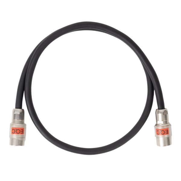 Hirose-4pM-Kabel mit 50 cm Länge und zwei 4-poligen Hirose-Steckern für die Stromversorgung von Kameras.