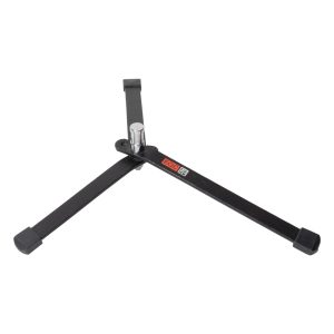 Manfrotto 003 Mini Bodenstativ mit drei flachen Stahlbeinen und einem 16-mm-Zapfen in der Mitte.