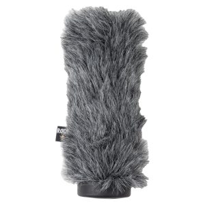 Rode 22cm Softie Windschutz aus grauem Kunstfell für Mikrofone mit 19 bis 20 mm Durchmesser.