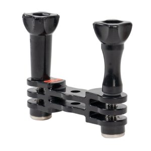 SP Gadgets Dual Mount für GoPro, Doppelhalterung mit zwei Feststellschrauben für zwei Kameras nebeneinander.