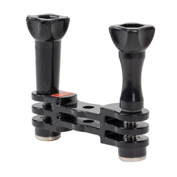 SP Gadgets Dual Mount für GoPro, Doppelhalterung mit zwei Feststellschrauben für zwei Kameras nebeneinander.
