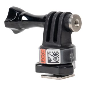 SP Gadgets Blitzschuh Adapter für GoPro mit Feststellschraube und zusätzlichem 1/4-Zoll-Gewinde oben.