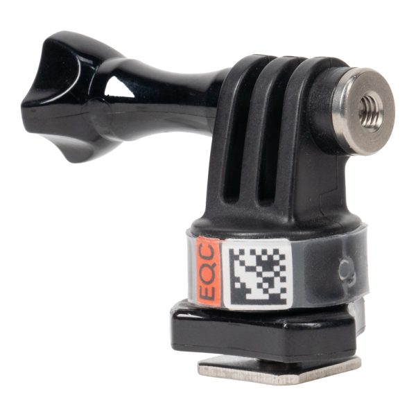 SP Gadgets Blitzschuh Adapter für GoPro mit Feststellschraube und zusätzlichem 1/4-Zoll-Gewinde oben.